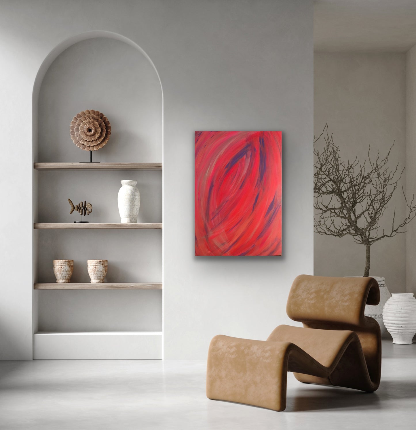 V Collection - pink/orange // 70x100 cm